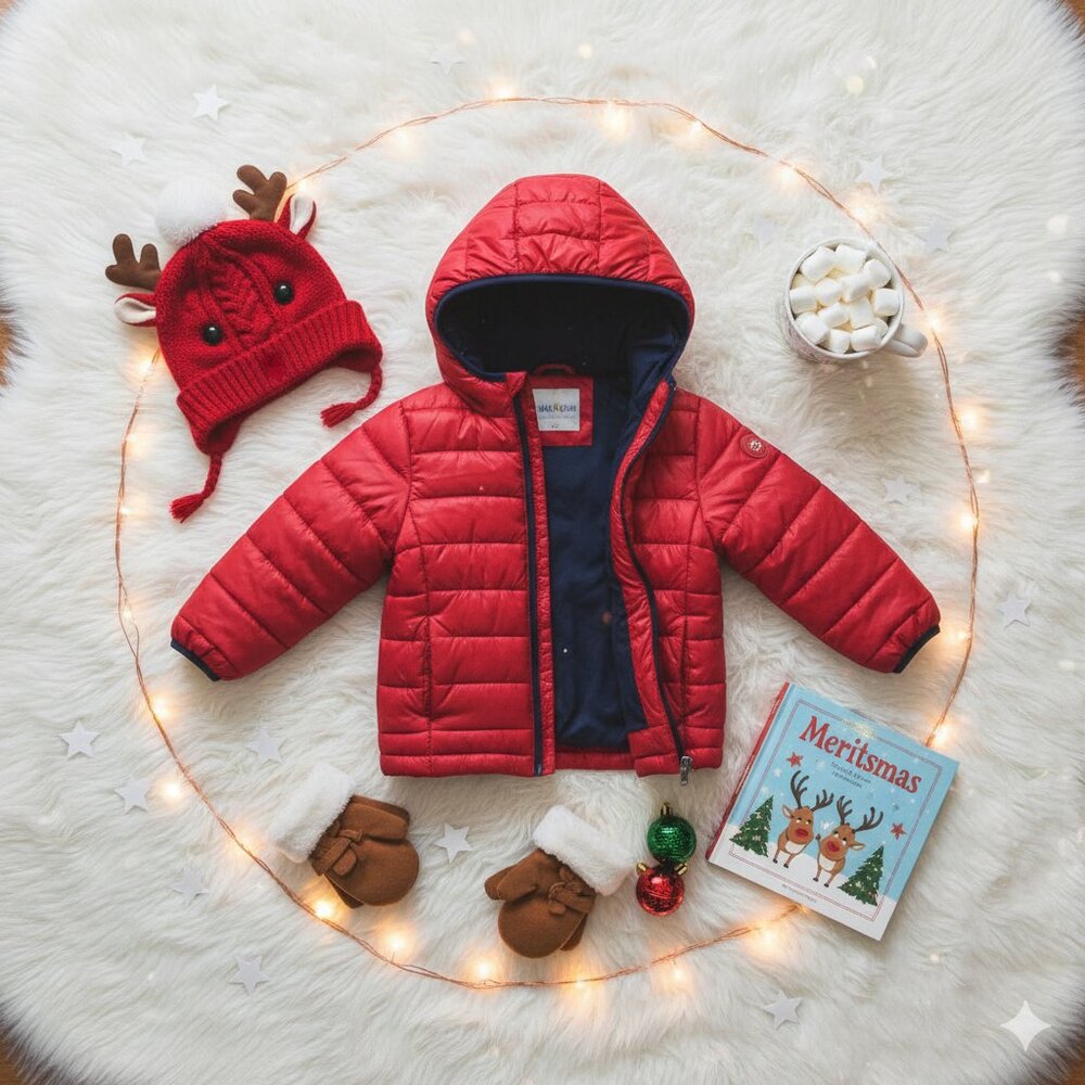Sequoia Toddler Puffer Jacket Red 2T – Warm Lightweight Hooded Coat